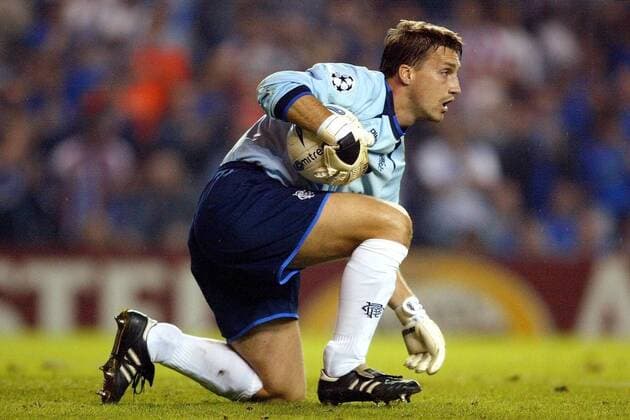 Torwart Stefan Klos (Glasgow Rangers) Fußball EC 1 Herren Champions League 2003 2004, Glasgow Rangers, Einzelbild Glasgow