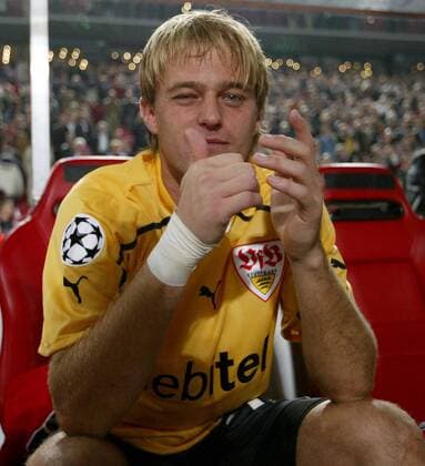Torwart Timo Hildebrand (Stuttgart) zufrieden Fußball EC 1 Herren Champions League 2003 2004, VfB Stuttgart, Einzelbild Stuttgart Freude,