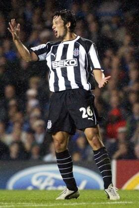 Ilhan Mansiz (Besiktas) wütend Fußball EC 1 Herren Champions League 2003 2004, Besiktas Istanbul, Vdig Einzelbild London Wut, Spannung,