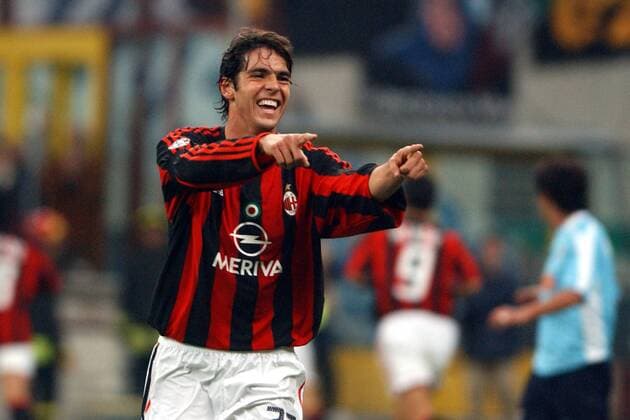Kaka (Milan) - Torjubel Fußball Herren Serie A 2003 2004, 1. Italienische Liga, AC Mailand Einzelbild Mailand Freude,