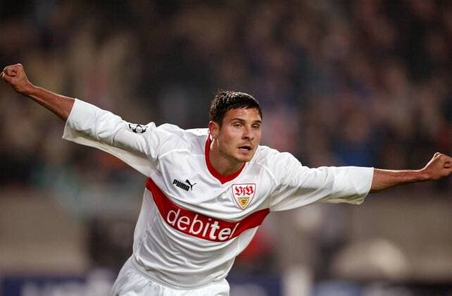 Imre Szabics (Stuttgart) - Torjubel Fußball EC 1 Herren Champions League 2003 2004, VfB Stuttgart Einzelbild Stuttgart Freude,