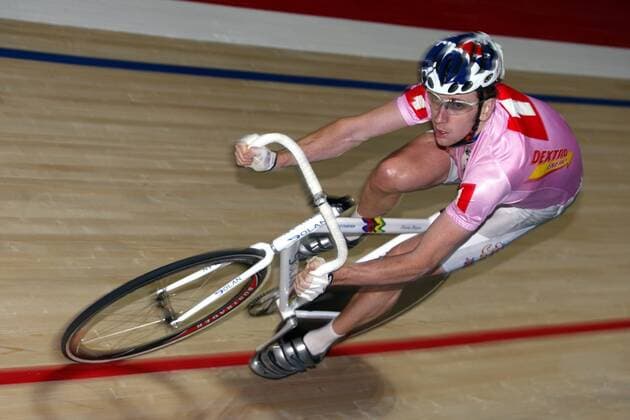 Bradley Wiggins (Großbritannien) Radsport Herren 62. Dortmunder 6-Tage Rennen 2003, Sechstagerennen, Sechstage, Sechs, Sixdays, six days, Vdig Einzelbild Dortmund