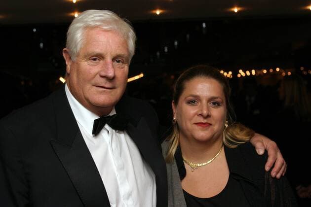 DVV-Präsident Werner Graf von Moltke (Deutschland) mit seiner Frau auf dem Sportpresseball Volleyball Herren Deutscher Sportpresseball 2003, Presseball, Feier, Gala, Sportgala, Festveranstaltung, Veranstaltung Gruppe Frankfurt M.