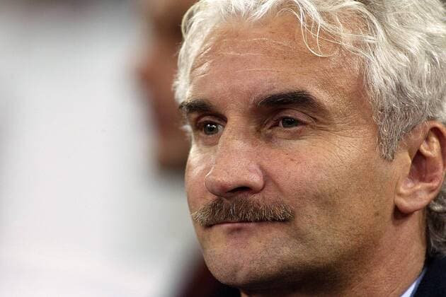 Teamchef Rudi Völler (Deutschland) Fußball Länderspiel Herren Freundschaftsspiel 2003, Nationalmannschaft, Nationalteam, Länderspiel, Porträt Gelsenkirchen