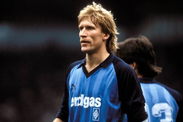 Uwe Rahn (Gladbach) Fußball 1. BL Herren DEUTSCHSPRACHIGE SPORTZEITSCHRIFTEN UND -ZEITUNGEN NUR NACH RÜCKSPRACHE, Saison 1987 1988 Einzelbild Köln