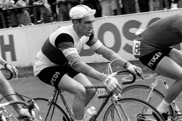 Hannes Junkermann (Deutschland) - Aufnahmedatum geschätzt Radsport WM Herren Straßenweltmeisterschaft 1966, Straßenradsport, Straße, Rad Einzelbild Nürburgring