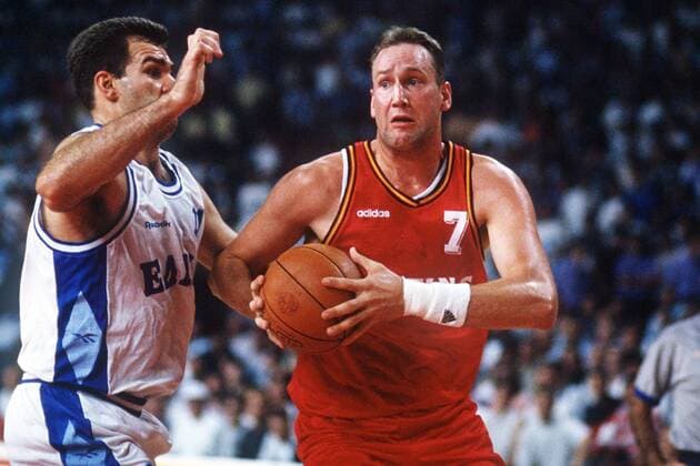 EuroBasket 2022, DBB, Historie, EM - Historie Christian Welp (Deutschland) setzt sich durch Basketball EM Herren Europameisterschaft 1993, Länderspiel, Nationalmannschaft, Nationalteam, Nationaltrikot Gruppe München Dynamik,