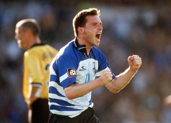 Markus Beierle (Duisburg) - Torjubel Fußball 1. BL Herren Saison 1998 1999, MSV Duisburg Einzelbild Duisburg Freude, Begeisterung,