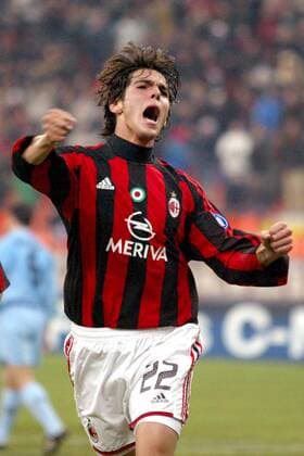 Kaka (Milan) - Torjubel Fußball EC 1 Herren Champions League 2003 2004, AC Mailand, Vdig Einzelbild Mailand Freude, Begeisterung,