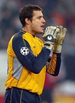 Torwart Carlo Cudicini (Chelsea) gibt Anweisungen Fußball EC 1 Herren Champions League 2003 2004, Chelsea FC London, Einzelbild Gelsenkirchen