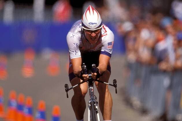 Lance Armstrong (USA) Radsport OS Sommer Herren Olympische Sommerspiele 2000, Olympia, Olympiade, Spiele, Straßenradsport, Straße, Rad, Zeitfahren Einzelbild Sydney