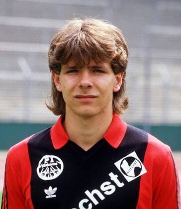 Andreas Möller (Frankfurt) Fußball 1. BL Herren Saison 1986 1987, Eintracht Frankfurt, Vorstellung, Präsentation, Pressetermin, Vdia Porträt Frankfurt M.