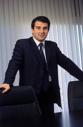 Präsident Joan Laporta (Barca) in seinem Büro Fußball Herren Primera Division 2003 2004, 1. Spanische Liga, FC Barcelona Einzelbild Barcelona  