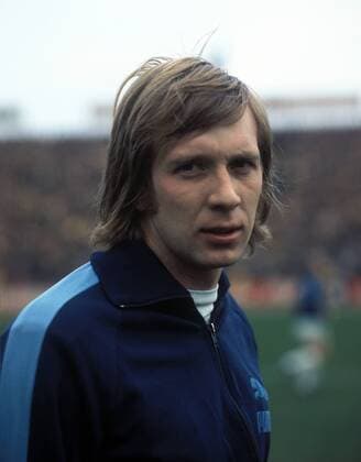 Henning Jensen (Gladbach) Fußball 1. BL Herren DEUTSCHSPRACHIGE SPORTZEITSCHRIFTEN UND -ZEITUNGEN NUR NACH RÜCKSPRACHE, Saison 1974 1975 Porträt Mönchengladbach