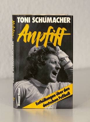 Enthüllungen über den deutschen Fußball - Anpfiff, das Buch von Toni Schumacher (Deutschland) Fußball 1. BL Herren Saison 1986 1987, Buchpromotion, Buchvorstellung, Vorstellung, Präsentation, Vdia Einzelbild