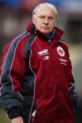 Trainer Willi Reimann (Frankfurt) Fußball 1. BL Herren Saison 2003 2004, Leverkusen - Eintracht Frankfurt 1:2, Vdig, Einzelbild Leverkusen