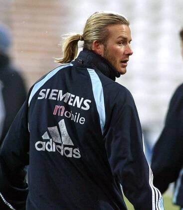 David Beckham (Real Madrid) Fußball EC 1 Herren Champions League 2003 2004, Real Madrid, Primera Division, 1. Spanische Liga, Training Einzelbild München