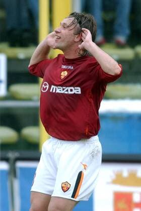 Antonio Cassano (Roma) - Torjubel Fußball Herren Serie A 2003 2004, 1. Italienische Liga, Parma - AS Rom 1:4, Vdig Einzelbild Parma Freude,