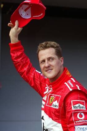 Michael Schumacher (Deutschland Ferrari) bedankt sich bei seinen Anhängern Motorsport Grand Prix Herren Großer Preis von Australien 2004, Formel 1 Weltmeisterschaft, F1, F, GP, WM, Qualifying, Vdig Einzelbild Albert Park Melbourne