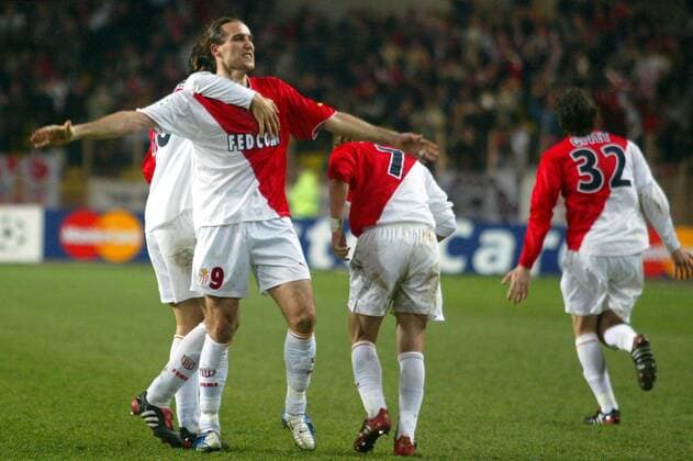 Dado Prso (Monaco) - Torjubel Fußball EC 1 Herren Champions League 2003 2004, Achtelfinale, AS Monaco, Gruppe Monaco Freude,  