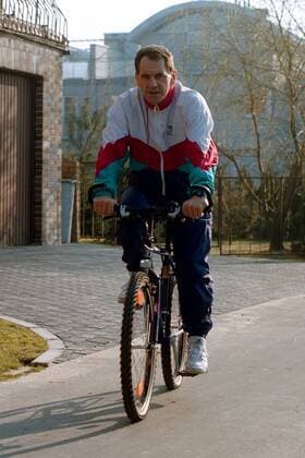 Ryszard Szurkowski (Polen) auf dem Mountainbike - NOT TO BE PUBLISHED IN POLAND Radsport Herren Straßenradsport 1997, Straße, Rad, Einzelbild Warschau