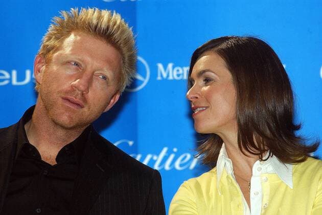 Jurymitglieder Katarina Witt (re.) und Boris Becker (beide Deutschland) Tennis Herren Laureus World Sports Award 2004, Nominierung, Sportlerwahl, Pressekonferenz, PK, Pressetermin Gruppe Sportoscar, Award, Awards, Sport, Sports Berlin