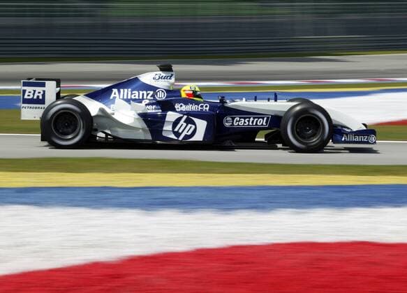 Ralf Schumacher (Deutschland BMW-Williams) in seinem Boliden Motorsport Grand Prix Herren Großer Preis von Malaysia 2004, Formel 1 Weltmeisterschaft, F1, F, GP, WM, Vdig Einzelbild Sepang Kuala Lumpur Dynamik,