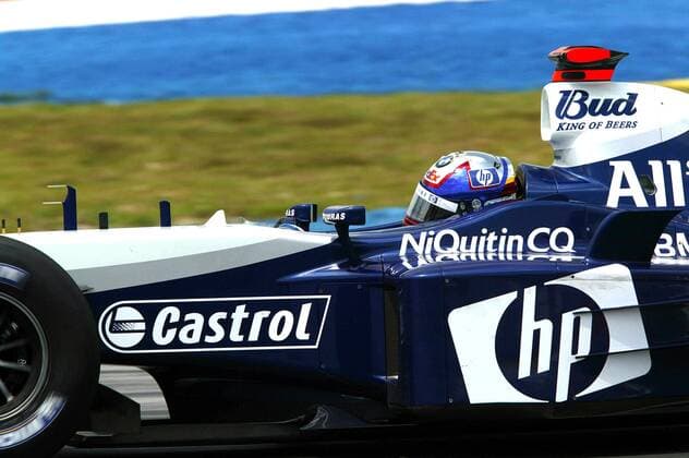 Juan Pablo Montoya (Kolumbien BMW-Williams) in seinem Boliden Motorsport Grand Prix Herren Großer Preis von Malaysia 2004, Formel 1 Weltmeisterschaft, F1, F, GP, WM, Vdig Einzelbild Sepang Kuala Lumpur