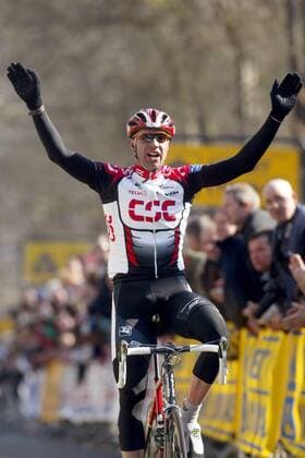 Jens Voigt (Deutschland CSC) gewinnt die 2. Etappe des Criterium International Radsport Herren Criterium International 2004, Kriterium, Straßenradsport, Straße, Rad, Vdig Einzelbild 2.Etappe: Les Vieilles Forges - Montherme Freude,