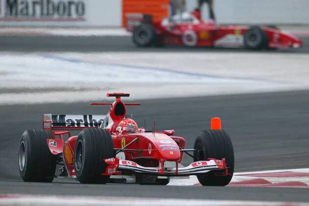 Michael Schumacher (Deutschland Ferrari) in seinem Boliden Motorsport Grand Prix Herren Großer Preis von Bahrain 2004, Formel 1 Weltmeisterschaft, F1, F, GP, WM Einzelbild Bahrain Racing Circuit Manama
