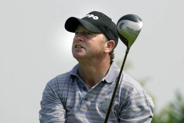 Ian Woosnam (Wales) schaut seinem Schlag hinterher Golf Herren Deutsche Bank SAP Open 2004, Golfen, PGA European Tour, TPC of Europe, Vdig Einzelbild St. Leon-Rot Heidelberg