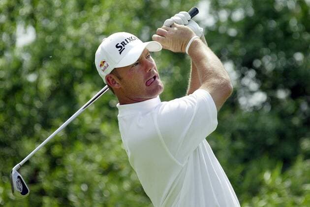 Alexander Cejka (Deutschland) schaut seinem Schlag hinterher Golf Herren Deutsche Bank SAP Open 2004, Golfen, PGA European Tour, TPC of Europe, Vdig Einzelbild St. Leon-Rot Heidelberg