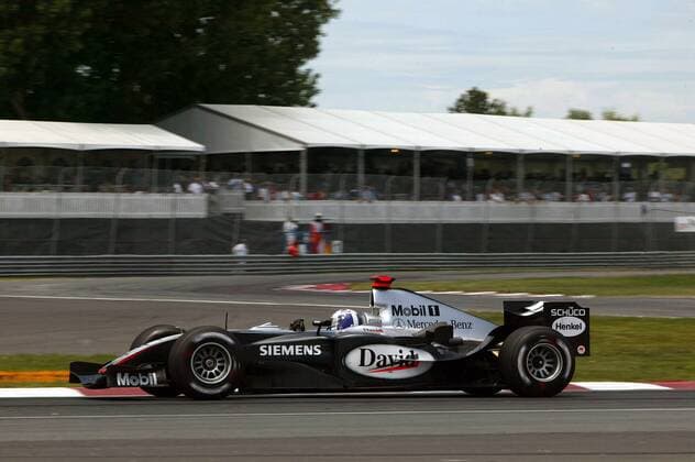 David Coulthard (Schottland McLaren-Mercedes) in seinem Boliden Motorsport Grand Prix Herren Großer Preis von Kanada 2004, Formel 1 Weltmeisterschaft, F1, F, GP, WM, Vdig Einzelbild Montreal Dynamik,