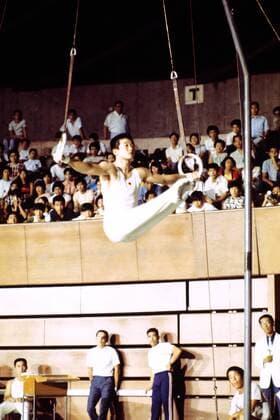 Akinori Nakayama (Japan) an den Ringen - VERÖFFENTLICHUNGSRECHTE NUR FÜR DEUTSCHE MEDIEN Turnen OS Sommer Herren Olympische Sommerspiele 1972, Olympia, Olympiade, Spiele, Kunstturnen, Geräteturnen, Vneg, Einzelbild München