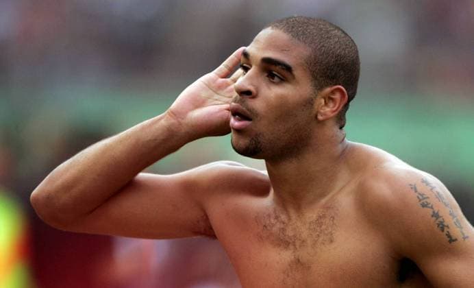 Adriano (Brasilien) - Torjubel - VERÖFFENTLICHUNGSRECHTE NUR FÜR DEUTSCHE MEDIEN Fußball Länderspiel Herren Copa America 2004, Amerika, Südamerikameisterschaft, Südamerika Meisterschaft, Länderspiel, Vdig Einzelbild Lima Freude,