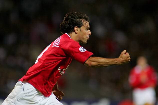 Ruud van Nistelrooy (Manchester United) - Torjubel Fußball EC 1 Herren Champions League 2004 2005, Manchester United, ManU, Vdig Einzelbild pan7188 Lyon Freude,  