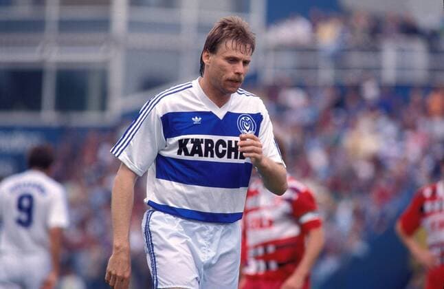 Michael Tönnies (Duisburg) Fußball 1. BL Herren DEUTSCHSPRACHIGE SPORTZEITSCHRIFTEN UND -ZEITUNGEN NUR NACH RÜCKSPRACHE, Saison 1991 1992 Einzelbild Duisburg