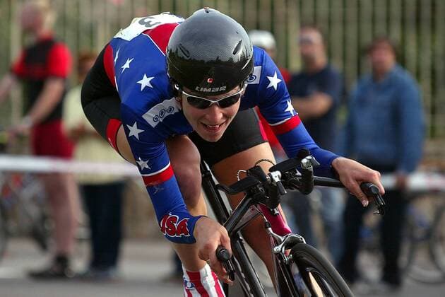 Christine Thorburn (USA) - Einzelzeitfahren Radsport WM Damen Weltmeisterschaft 2004, Straßenradsport, Straße, Rad, Zeitfahren, Einzelbild Verona