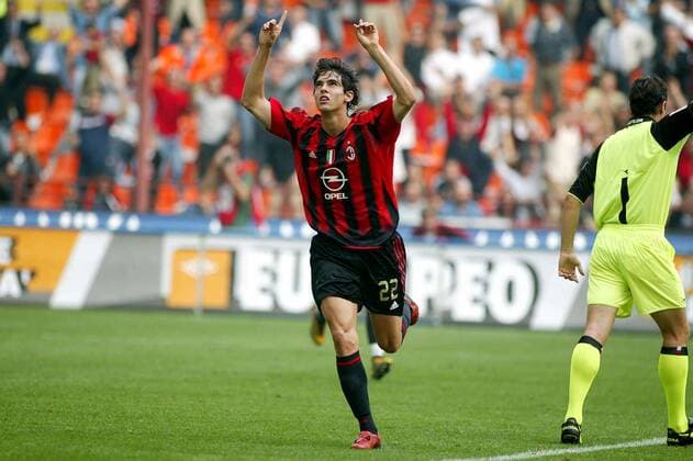 Kaka (Milan) - Torjubel Fußball Herren Serie A 2004 2005, 1. Italienische Liga, AC Mailand, Vdig Gruppe Mailand Freude,