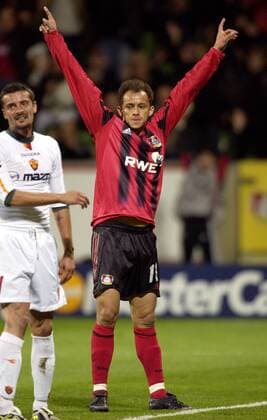 Franca (Leverkusen) - Torjubel Fußball EC 1 Herren Champions League 2004 2005, Bayer 04 Leverkusen - AS Rom 3:1 Einzelbild Leverkusen