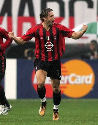 Andrej Schewtschenko (Milan) - Torjubel Fußball EC 1 Herren Champions League 2004 2005, AC Mailand, Vdig Einzelbild Mailand Freude, Begeisterung,