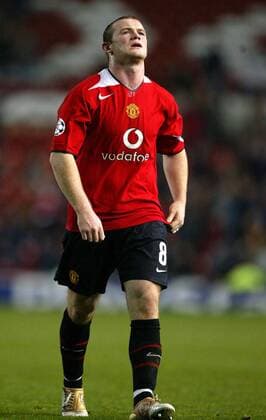 Wayne Rooney (Manchester United) enttäuscht Fußball EC 1 Herren Champions League 2004 2005, Manchester United FC, ManU, Vdig Einzelbild Manchester Enttäuschung,