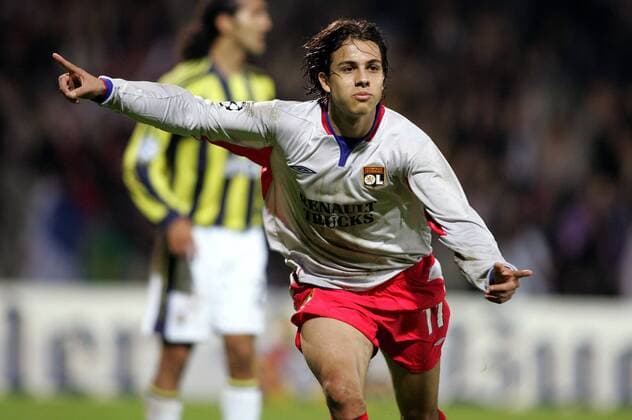 Nilmar (Lyon) - Torjubel Fußball EC 1 Herren Champions League 2004 2005, Olympique Lyonnais, OL, Vdig Einzelbild pan7611 Lyon Freude,  