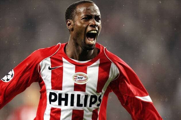 DaMarcus Beasley (Eindhoven) - Torjubel - PUBLISHING RIGHTS FOR GERMAN MEDIA ONLY Fußball EC 1 Herren Champions League 2004 2005, PSV Eindhoven - Rosenborg Trondheim 1:0, Vdig Einzelbild Eindhoven Begeisterung, Freude,,