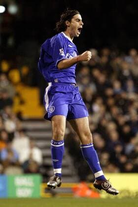 Tiago (Chelsea) - Torjubel - PUBLICATION ONLY FOR GERMAN SWISS AND AUSTRIAN MEDIA Fußball Herren English Premier League 2004 2005, 1. Englische Liga, Chelsea FC London, Vdig Einzelbild London Freude, Begeisterung,