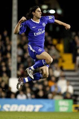 Tiago (Chelsea) - Torjubel - PUBLICATION ONLY FOR GERMAN SWISS AND AUSTRIAN MEDIA Fußball Herren English Premier League 2004 2005, 1. Englische Liga, Chelsea FC London, Vdig Einzelbild London Höhe, Freude, Begeisterung,