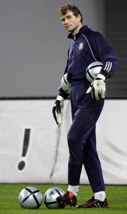 Torwart Jens Lehmann (Deutschland) Fußball Herren Nationalmannschaft 2004, Nationalteam, Training Einzelbild Leipzig