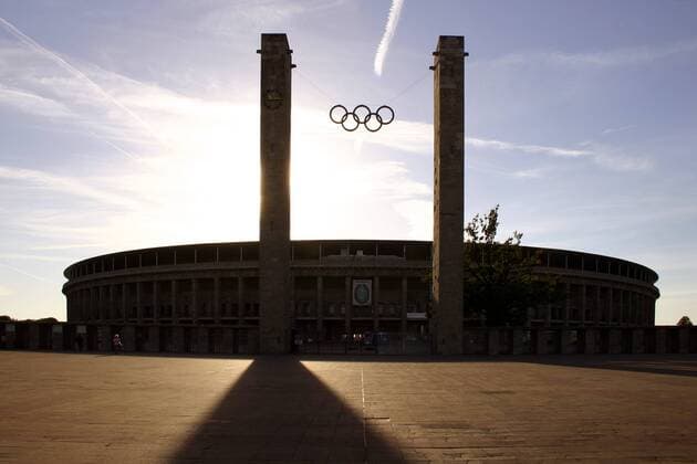 Das Berliner Olympiastadion Fußball 1. BL Herren Saison 2004 2005, Hertha BSC Berlin Totale Olympiastadion Berlin