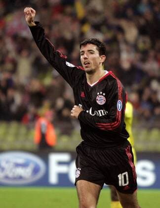 Roy Makaay (Bayern) jubelt Fußball EC 1 Herren Champions League 2004 2005, FC Bayern München Einzelbild München