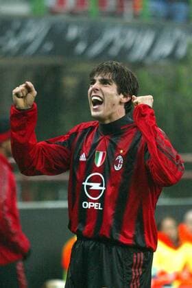 Kaka (Milan) - Torjubel Fußball EC 1 Herren Champions League 2004 2005, AC Mailand Einzelbild Mailand Freude,